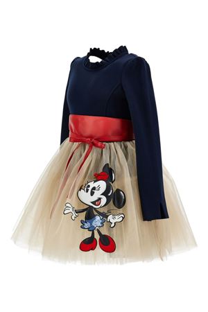 blue cotton dress MONNALISA KIDS | 11F9086207056S